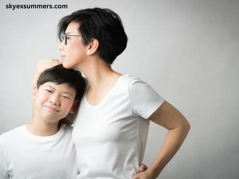 Son Holding His Mom’s Head Picture